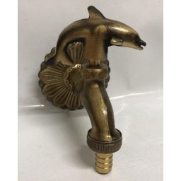 Torneira Parede Oratorio Golfinho Bronze Ouro Velho Antigo - 3 Torneira Parede Oratorio Golfinho Bronze Ouro Velho Antigo - 3