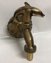 Ver imagem 3 de Torneira Parede Oratorio Golfinho Bronze Ouro Velho Antigo
