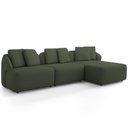 Ver imagem 1 de Sofá 3 Lugares com Chaise Direito Sala Living 248cm Arlo F04 Linho Verde Tc-10056 - Lyam Decor