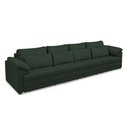 Ver imagem 2 de Sofá Retrátil Manual Sala de Estar Nolan Bipartido 339cm Conforto Premium em Couro Verde G58 - Gran