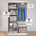 Ver imagem 4 de Guarda-Roupa Solteiro Lisboa 4 Portas 2 Gavetas com Pés