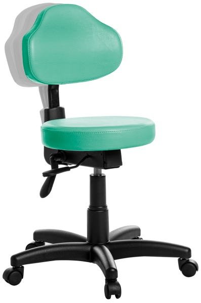 Cadeira Mocho Plus Giratória Ergonômica Rv - Turquesa - 1