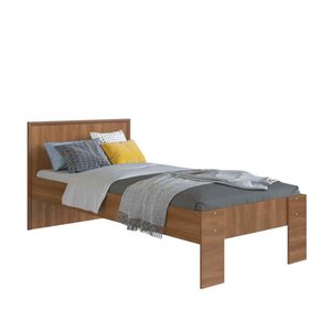 Cama de Solteiro para Colchões de 190x90cm Los Angeles Nogal Cm092 Art In Móveis