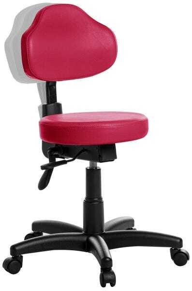 Cadeira Mocho Plus Giratória Ergonômica Rv - Rosa - 1