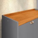 Ver imagem 2 de Aparador Buffet Pequeno Balcão Armário Cozinha 3 Portas Prateleira Cantinho Café Sala Estar Retrô