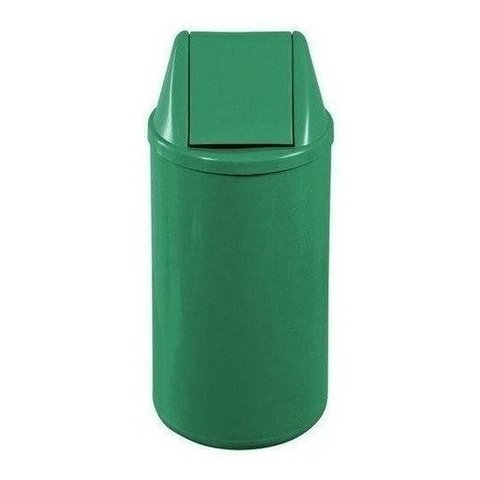 Cesto Com Tampa Vai-vem 50 Cm De Altura (capacidade: 22 L).:Cinza