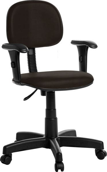 Cadeira de Escritório Secretária com Braços Rce Café - 1