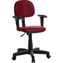 Ver imagem 1 de Cadeira de Escritório Secretária com Braços Rj - Bordô
