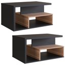 Ver imagem 1 de Kit 2 Mesa de Centro para Sala 68 Cm B92 Preto Montana Novam