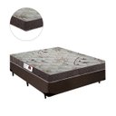 Ver imagem 2 de Cama Box Casal Colchão Top Line Mola Bonnel + Box Sintético Marrom Serra Negra 63x138x188