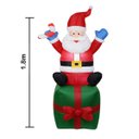 Ver imagem 5 de Papai Noel Natal Decoração Natalina Caixa Presente Inflavel 1 Metro e 80cm