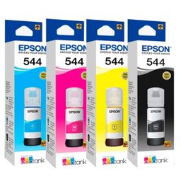 Kit Refil Tinta Com 04 Cores Epson L3110 L3150 T544 Epson Original 544 K M Y C - 1 Kit Refil Tinta Com 04 Cores Epson L3110 L3150 T544 Epson Original 544 K M Y C - 1