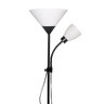 Luminária Abajur Chão duo floor pedestal Articulada Metal Lustre Coluna 1,72m - 1