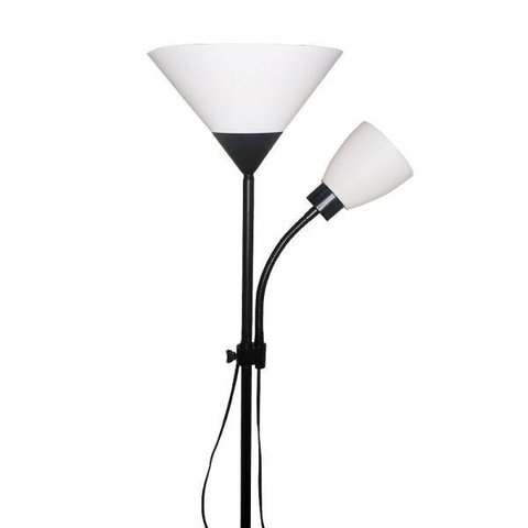 Luminária Abajur Chão duo floor pedestal Articulada Metal Lustre Coluna 1,72m