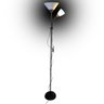 Luminária Abajur Chão duo floor pedestal Articulada Metal Lustre Coluna 1,72m - 3