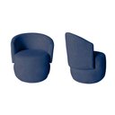 Ver imagem 1 de Kit 2 Poltronas Decorativa Beatriz Orgânica Veludo Azul Marinho