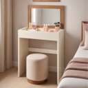 Ver imagem 1 de Penteadeira Escrivaninha com Espelho e Baú Porta Objetos