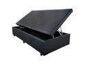 Ver imagem 4 de Cama Box Baú Solteiro Colchão Espuma D45 Bordado + Box Sintético Preto Serra Negra 67x88x188