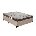 Ver imagem 1 de Cama Box Casal Colchão Top Line Mola Bonnel + Box Suede Bege Serra Negra 63x138x188