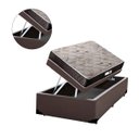 Ver imagem 2 de Cama Box Baú Solteiro Colchão Top Line Mola Bonnel + Box Sintético Marrom Serra Negra 63x88x188