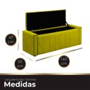 Ver imagem 4 de Calçadeira Baú Casal Estofada Toronto Veludo Amarelo