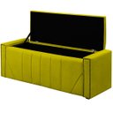 Ver imagem 3 de Calçadeira Baú Casal Estofada Toronto Veludo Amarelo