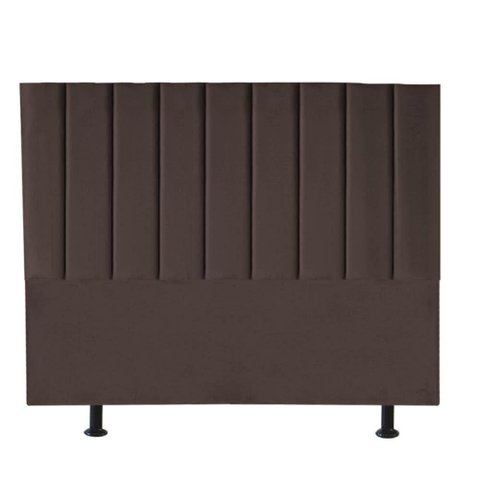 Cabeceira Estofada King 195cm Cora Courino Marrom - D a Decor