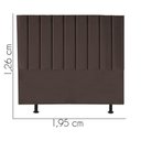Ver imagem 2 de Cabeceira Estofada King 195cm Cora Courino Marrom - D a Decor