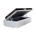 Ver imagem 2 de Cama Box Baú Solteiro Colchão Espuma D45 Bordado + Box Sintético Branco Serra Negra 62x88x188