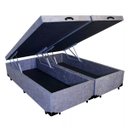 Ver imagem 2 de Cama Box Baú Queen Colchão Classic Mola Ensacada + Box Bipartido Suede Cinza Serra Negra 67x158x198