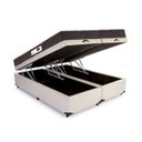 Ver imagem 1 de Cama Box Baú Queen Colchão Classic Mola Ensacada + Box Bipartido Suede Bege Serra Negra 67x158x198