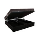 Ver imagem 1 de Cama Box Baú Queen Colchão Classic Mola Ensacada + Box Bipartido Sintético Preto Serra Negra 67x158x