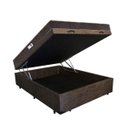 Ver imagem 2 de Cama Box Baú Casal Colchão Top Line Mola Bonnel + Box Baú Suede Marrom Serra Negra 62x138x188