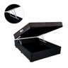 Cama Box Baú Casal Colchão Top Line Mola Bonnel + Box Baú Sintético Preto Serra Negra 62x138x188 - 1