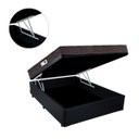 Ver imagem 1 de Cama Box Baú Casal Colchão Top Line Mola Bonnel + Box Baú Sintético Preto Serra Negra 62x138x188