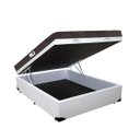 Ver imagem 2 de Cama Box Baú Casal Colchão Top Line Mola Bonnel + Box Baú Sintético Branco Serra Negra 62x138x188