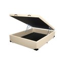 Ver imagem 3 de Cama Box Baú Casal Colchão Espuma D45 Bordado + Box Sintético Bege Serra Negra 67x138x188
