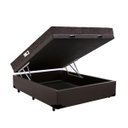 Ver imagem 1 de Cama Box Baú Casal Colchão Classic Mola Ensacada + Box Sintético Marrom Serra Negra 67x138x188