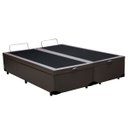 Ver imagem 2 de Base Box Baú Bipartido Queen Sintético Marrom 40x158x198 Serra Negra