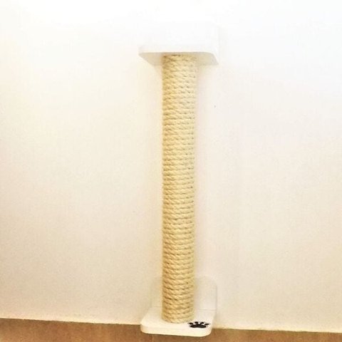 Arranhador para Gatos Polidance Cat da Toth Pet 65cm: Sisal, PVC e MDF Branco