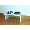 Ver imagem 3 de Comedouro Cat para Gatos, Tigelas em Inox e MDF 15mm Branco