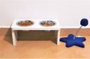 Ver imagem 2 de Comedouro Cat para Gatos, Tigelas em Inox e MDF 15mm Branco
