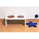 Ver imagem 2 de Comedouro Cat para Gatos, Tigelas em Inox e MDF 15mm Branco