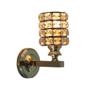 Ver imagem 1 de Arandela Metal Dourado e Cristal Redonda 1e27 17,5cm