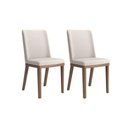 Ver imagem 3 de Conjunto de Jantar Mesa c/Vidro Donatella 4 Cadeiras Kalina - Linho Off White - Linked 02