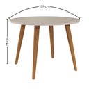 Ver imagem 3 de Mesa de Jantar Redonda Dani Mdf com 4 Cadeiras Estofadas Linho Off White Bege Molci