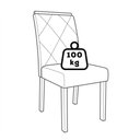 Ver mais imagens de Mesa de Jantar Redonda Dani Mdf com 4 Cadeiras Estofadas Linho Off White Bege Molci