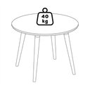 Ver imagem 7 de Mesa de Jantar Redonda Dani Mdf com 4 Cadeiras Estofadas Linho Off White Bege Molci