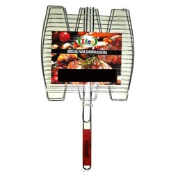 Grelha Dupla para Churrasqueira 3 Divisões Abre e Fecha 38 X 38 Cm - 2