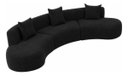 Ver imagem 2 de Sofá Modular Curvo 360cm Orgânico Virginia Bouclé:Preto